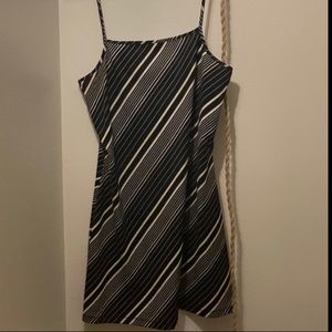 Vintage Express black and white Striped mini dress